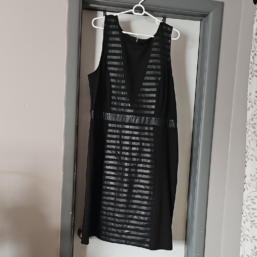 Eloquii Black Striped  Dress